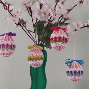 Tulipános húsvéti tojás - otthon & életmód - dekoráció - fali és függő dekoráció - függődísz - Meska.hu