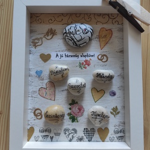 A házasság alapkövei esküvői kép, Esküvő, Emlék & Ajándék, Doboz, Decoupage, transzfer és szalvétatechnika, Festett tárgyak, MESKA
