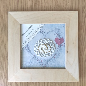 Karikagyűrűs esküvöi kép - esküvő - emlék & ajándék - doboz - Meska.hu