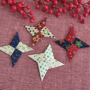 Textil karácsonyi csillag - Meska.hu