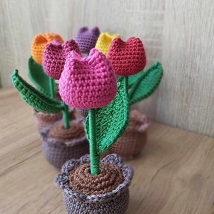 Horgolt tulipánok - Meska.hu