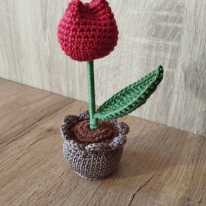 Horgolt tulipán - otthon & életmód - dekoráció - dísztárgy - Meska.hu