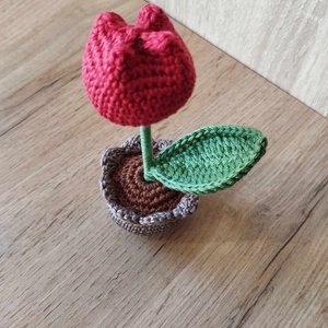 Horgolt tulipán - otthon & életmód - dekoráció - dísztárgy - Meska.hu