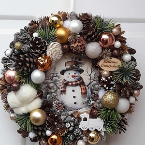 Adventi kopogtató, Karácsony, Adventi díszek, Adventi ajtódísz, Virágkötés, MESKA