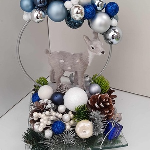 Adventi asztaldísz, Karácsony, Adventi díszek, Adventi asztaldísz, Virágkötés, MESKA