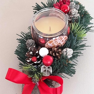 Adventi asztaldísz illatmécsessel - karácsony - adventi díszek - adventi asztaldísz - Meska.hu