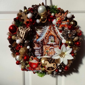 Adventi kopogtató - karácsony - adventi díszek - adventi ajtódísz - Meska.hu