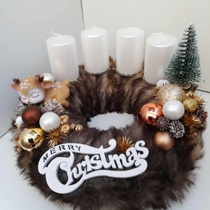 Adventi asztaldísz, Karácsony, Adventi díszek, Adventi asztaldísz, Virágkötés, MESKA