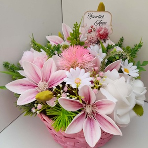 Virágkosár - otthon & életmód - dekoráció - asztal és polc dekoráció - asztaldísz - Meska.hu