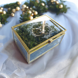 Gravírozott gyűrűtartó üvegből egyedi felirattal, Esküvő, Kiegészítők, Gyűrűtartó & Gyűrűpárna, Decoupage, transzfer és szalvétatechnika, MESKA