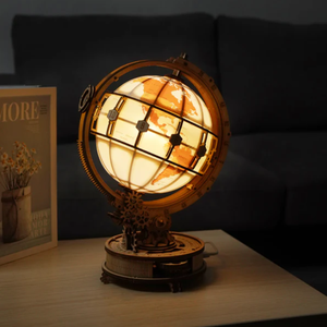 Világító Földgömb 3D fa puzzle modell ST003 - játék & sport - puzzle - 3d puzzle - Meska.hu