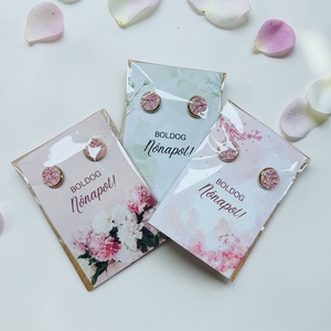 Nőnapi ajándék pötty fülbevalóval, Ékszer, Fülbevaló, Pötty fülbevaló, Papírművészet, MESKA