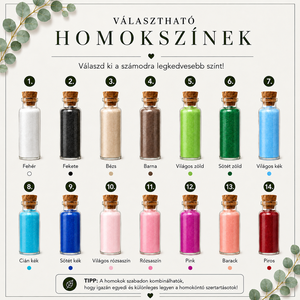 Üveg szív homoköntő, homokceremónia szett kérhető felirattal (HOM6) - Meska.hu