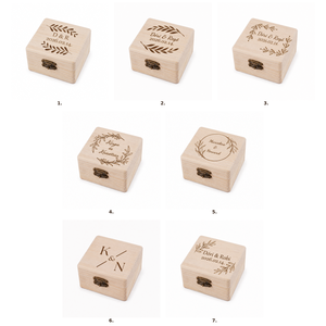 Gyűrűtartó fadoboz gravírozva 8 x 8 cm - esküvő - esküvői ceremónia - gyűrűtartó & gyűrűpárna - Meska.hu