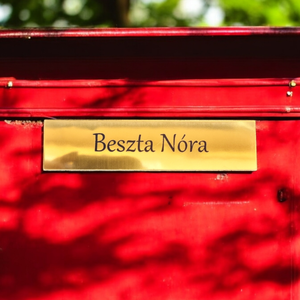 Postaláda névtábla, bejárati ajtó tábla, beltéri fémhatású arany, ezüst névtábla - otthon & életmód - ház & kert - névtábla - Meska.hu