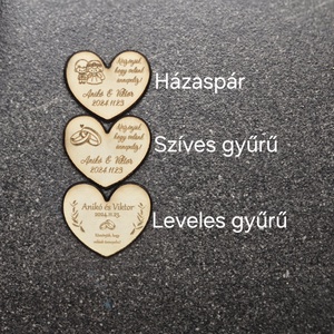 Fa szív hűtőmágnes greenery papírral - esküvő - emlék & ajándék - köszönőajándék - Meska.hu