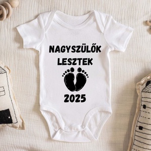 Nagyszülők lesztek body 2025, Játék & Sport, Baba & babaház, Babaruha, babakellék, Decoupage, transzfer és szalvétatechnika, MESKA