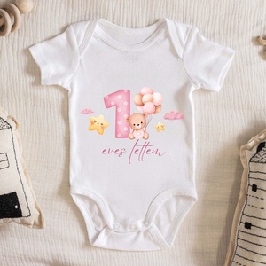 Első szülinap rózsaszín lufis maci body, Játék & Sport, Baba & babaház, Babaruha, babakellék, Decoupage, transzfer és szalvétatechnika, MESKA