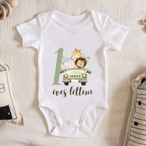 Első szülinap szafari body, Játék & Sport, Baba & babaház, Babaruha, babakellék, Decoupage, transzfer és szalvétatechnika, MESKA