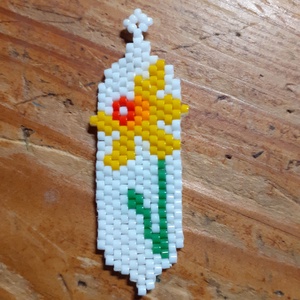 Tavaszvárás 3 - nárciszos medál/fülbavaló - ékszer - nyaklánc - medál - Meska.hu