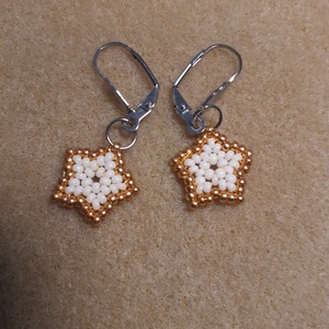 Csillagfény - fülbevaló, Ékszer, Fülbevaló, Lógó fülbevaló, Gyöngyfűzés, gyöngyhímzés, MESKA