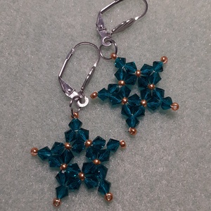 Csillagfény 2 - gyöngyfülbevaló - ékszer - fülbevaló - lógó fülbevaló - Meska.hu