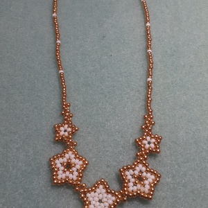 Téli csillagok - gyüngynyaklánc - ékszer - nyaklánc - gyöngyös nyaklánc - Meska.hu