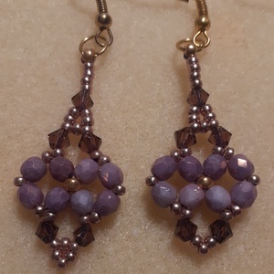 Lila árnyalatok - gyöngyékszerszett - Meska.hu