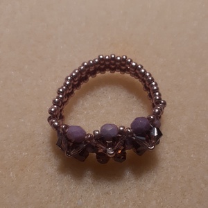 Lila árnyalatok - gyöngyékszerszett - ékszer - ékszerszett - Meska.hu