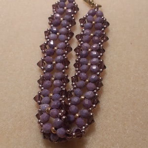 Lila árnyalatok - gyöngyékszerszett - ékszer - ékszerszett - Meska.hu