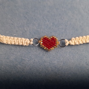 Szivem - gyöngykarkötő - ékszer - karkötő - gyöngyös karkötő - Meska.hu