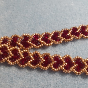 Szívfűzér - gyöngykarkötő - ékszer - karkötő - gyöngyös karkötő - Meska.hu