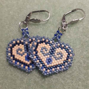 Szívvirág - gyöngyfülbevaló - ékszer - fülbevaló - lógó fülbevaló - Meska.hu