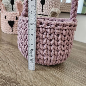 Horgolt kosárka - otthon & életmód - tárolás & rendszerezés - tárolókosár - Meska.hu