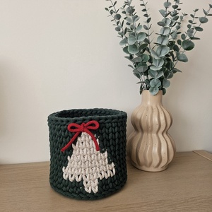 Horgolt kosár  - otthon & életmód - tárolás & rendszerezés - tárolókosár - Meska.hu