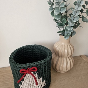 Horgolt kosár  - otthon & életmód - tárolás & rendszerezés - tárolókosár - Meska.hu