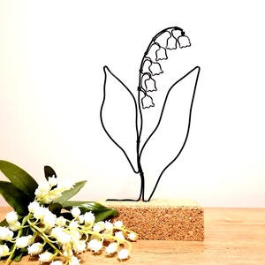 Örökéletű gyöngyvirág - drótból készített asztali lakásdekoráció - búcsúajándék ötlet ballagásra, Otthon & Lakás, Dekoráció, Virágdísz és tartó, Csokor & Virágdísz, Mindenmás, MESKA