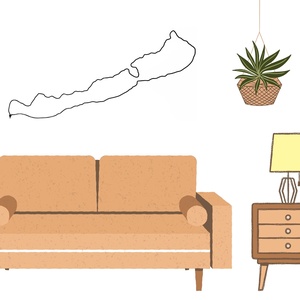 Balatoni körvonal - egyedi méretben - otthon & életmód - dekoráció - dísztárgy - Meska.hu