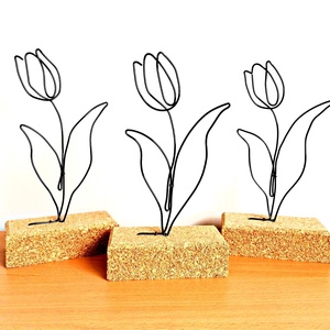 2 db tulipán drótból - asztali lakásdekoráció - virágos ajándékötlet hölgyeknek, nőknek, édesanyáknak- ballagási ajándék - otthon & életmód - dekoráció - virágdísz és tartó - csokor & virágdísz - Meska.hu