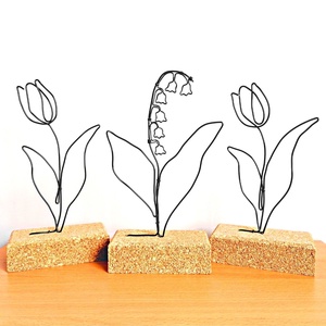 2 db tulipán drótból - asztali lakásdekoráció - virágos ajándékötlet hölgyeknek, nőknek, édesanyáknak- ballagási ajándék - otthon & életmód - dekoráció - virágdísz és tartó - csokor & virágdísz - Meska.hu