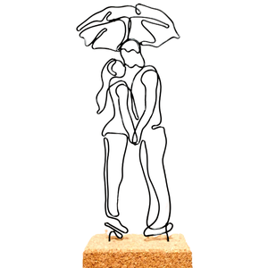 Az első csók - drótból készült szobor / Szerelem - eljegyzési és évfordulós ajándék Valentin napra - Bálint napi ajándék, Otthon & Lakás, Dekoráció, Dísztárgy, Mindenmás, MESKA
