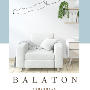 Balatoni körvonal - fali dekoráció drótból - Balaton sziluett - Balaton alakú falra akasztható dísz - ajándékötlet - otthon & életmód - dekoráció - dísztárgy - Meska.hu