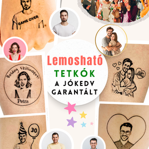 Ideiglenes tetkók esküvőre, lánybúcsúra, legénybúcsúra -  Lemosható tetoválások egyedi ötletek alapján - Party kellék  - esküvő - lánybúcsú - Meska.hu
