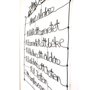 Katolikus házi áldás drótból - modern, elegáns falra akasztható dekoráció, ajándékötlet - vallásos ajándéktárgy - otthon & életmód - vallás - házi áldás - Meska.hu