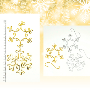 Hópehely formájú karácsonyfadíszek arany és ezüst színű drótból - karácsonyi dekoráció és apró ajándék karácsonyra  - karácsony - karácsonyi lakásdekoráció - karácsonyfadíszek - Meska.hu