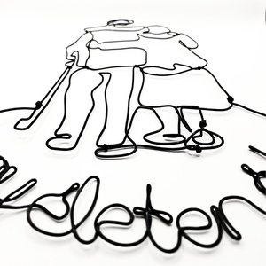 Egy életen át - drótból készült falikép / Romantikus, egyedi ajándék ötlet 20., 30., 40., 50. házassági évfordulóra  - otthon & életmód - dekoráció - fali és függő dekoráció - falra akasztható dekor - Meska.hu