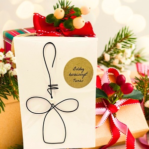 Apró karácsonyi angyalka díszcsomagolással / olcsó, év végi vendégajándék karácsonyra / Megfizethető ünnepi apróság, Karácsony, Karácsonyi lakásdekoráció, Karácsonyi manók, figurák, Mindenmás, MESKA