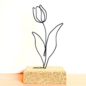 2 db tulipán drótból - asztali lakásdekoráció - virágos ajándékötlet hölgyeknek, nőknek, édesanyáknak- ballagási ajándék - otthon & életmód - dekoráció - virágdísz és tartó - csokor & virágdísz - Meska.hu