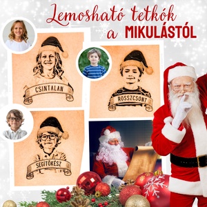 Fényképes, lemosható tetkók a Mikulástól - Kreatív ajándék a Télapótól a mikulás csomagba, csizmába gyerekeknek - Meska.hu