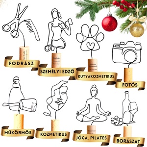 Foglalkozásokat, szakmákat szimbolizáló kézműves drótfigurák - kreatív ajándék fodrásznak, műkörmösnek, kozmetikusnak, Otthon & Életmód, Dekoráció, Asztal és polc dekoráció, Asztaldísz, Mindenmás, MESKA